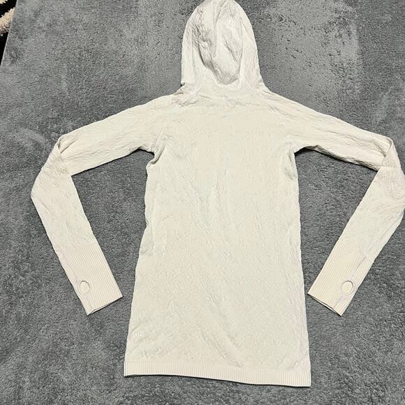 Lululemon Rest Less Hoodie Womens 6 Long Sleeve Performance Shirt Off White - Picture 4 of 8